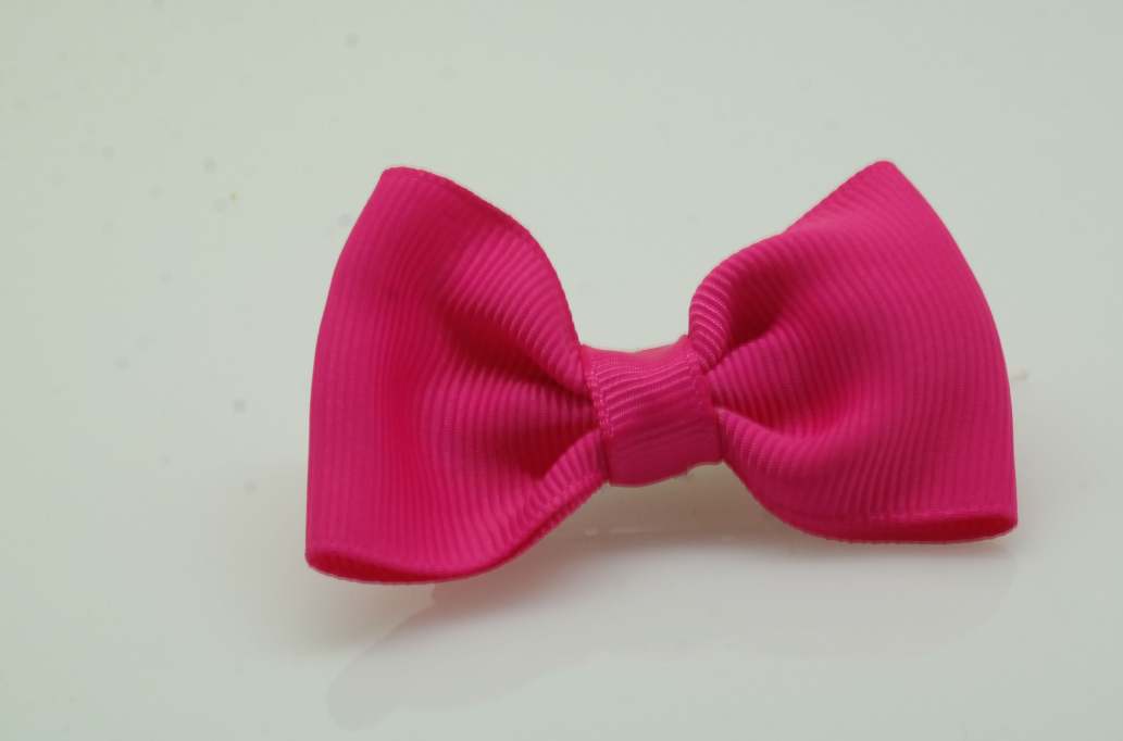 Itty bitty tuxedo hair Bow with colors  Shocking Pink